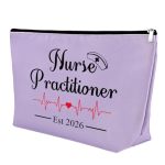 Mxrymvu New Nurse Practitioner Gifts Cosmetic Bag New Nurse Graduation Gifts Np Makeup Bag Np Est 2026 Graduation Christmas Birt