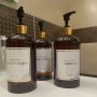 3pcs Large Capacity Sub-packaging Bottle Shower Gel Shampoo Conditioner Pump Bottles Refillable Lotion Dispenser With Waterproof Label Bathroom Organizers & Storage Home Decor Furniture For Home