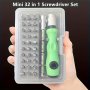 32-IN-1 Professional Precision Screwdriver Set - High-torque Magnetic Bits For Phone Tablet For Ipad & Camera Repair - Anti-slip Handles Durable Toolkit For Diy Enthusiasts