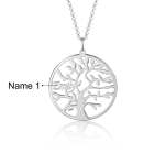 CNE104611RG - Rose Gold Plated Sterling Silver Tree Of Life Name Necklace