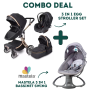 3 In 1 Egg Stroller Set + 3 In 1 Mastela Bassinet Swing