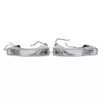 Front Bumper Fog Light Lamp Grille Panel Compatible With Universal