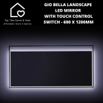 Gio Bella Landscape Backlit LED Mirror - 600 X 1200MM