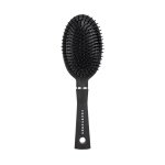 Basics Hair Brush Rubber Coating Oval Black