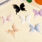 10 Pcs New Multicolor Organza Rhinestone Butterflies - Diy Handmade Craft Jewelry Earrings Dress Accessories 5.2CMX5CM Material: