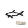 2PCS Hollow Shark Car Metal Badge Shark Car Emblem Car Custom Sticker