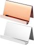 2PCS Stainless Steel Business Holder Display Metal Desk Name Card