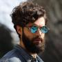 Classic Steampunk Round Metal Frame Fashion Glasses With Spring Design Temples For Men Women Outdoor Party Vacation Travel Driving Decors Photo Props