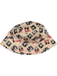 Beige Mickey Mouse Cotton Bucket Hat - 12 24 Mths Natural