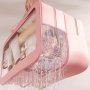 Waterproof Faux Leather Travel Organizer - Portable Makeup & Toiletry Bag With Dry/Wet Separation Transparent Storage