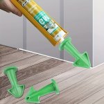 3PCS Silicone Caulk Nozzle & Applicator Set - Versatile Sealing Tools For Tile Floor & Brick Joints With Precision Scraper Acces