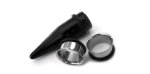 Gauge 17MM Ear Stretching Kit - 1 Pair Of Steel Plugs & 1 Black Acrylic Taper 3 Pieces
