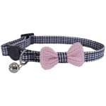 CAT Rosewood Pink Bow Dogtooth Collar Waggs Online Pet Shop