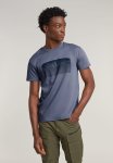 G-star Raw Stacked Old Skool Logo R T - Elephant Skin