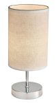28CM Polished Chrome Table Lamp In Assortment Of Shades