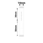 NB412 - - B18 N1 - 14X88MM - 75 White Jewellery Labels