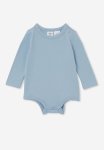 Cotton On The Long Sleeve Bubbysuit - Dusty Blue