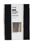 Parchment Stripe Lined Curtain - 140 X 218 Cm Black