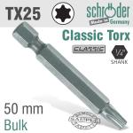 Torx TX25 Classic Power Bit 50 Mm Bulk SC23879