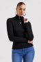 Ladies Long Sleeve Modal Blend Poloneck Winter T-Shirt