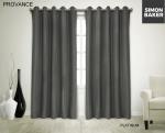 Simon Baker Provance Eyelet Curtain Platinum Various Lengths - Platinum W 265 X L 250CM