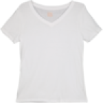 Ladies White V-neck T-Shirt S-xxl