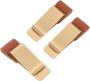 3PCS Retro Metal Paper Clips With Pen Holder Stainless Steel Office