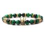 Malachite Stone With Gold Crown