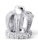 C41-C7412 - Sterling Silver European Crown Charm Bead