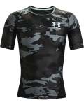 Men's Ua Iso-chill Compression Printed Short Sleeve - BLACK-001 LG