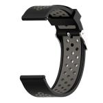 Double Colour Silicone Sport Watch Band For Xiaomi Huami Amazfit Bip Lite Version 22MM Black Grey