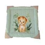 A Playmat Safari Lion Tropical Sage Herringbone
