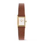 Bound MINI Light Brown Lizard Gold Watch