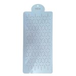 Plastic Stencil Seamless Geometric Cubes 15 X 31CM
