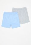 PoP Candy 2 Pack Cotton Short - Soft Blue & Grey Mel