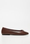 Paso Leather Ballerina - Dark Brown