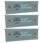 Source Direct - Voucher Booklet 10S - Best Dad - Pack Of 3 30 Vouchers