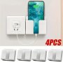 4PCS Multipurpose Wall Mount Phone Holder With Adhesive And Remote Control Stand - Perfect For Home & Office Use