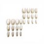 24PCS Gold Plated French Press-on Nails Luxury Glossy Reusable False Nails
