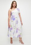 Asymmetric Bow Detail Maxi Dress - Print.