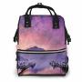 Diaper Bag Backpack Nappy Changing Pad Landscape Colorful Romantic Sunset Large Capacity Waterproof And Stylish