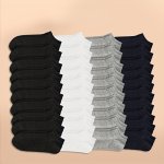 20 30 Pairs Solid Color Socks Soft And Lightweight Ankle Socks Breathable Short Socks For All Seasons