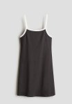 Cotton Jersey Strappy Dress - Grey Multi
