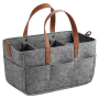 Baby Diaper Caddy Organizer Portable Nursery Storage Bin-dark Gray