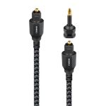 Audioquest Carbon Optical Toslink Fibre-optic Cable + Mini-adaptor 1.5M – Black