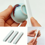 1 3PCS Pottery Tools Polishing Stone Small Coarse Grinding Ceramic Whetstone Ceramic Bottom Sticky Glaze Polishing Grinding Tool