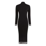 Logo Knit Dress -black