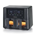 Kenwood Khealth 9L Dual Air Fryer With Grill Function & Window Black HFG95.000BK
