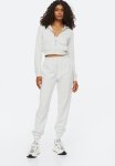 High-waisted Joggers - Light Grey Marl
