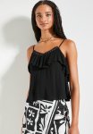 Superbalist Soft Ruffle Crinkle Cami With Trim - Black